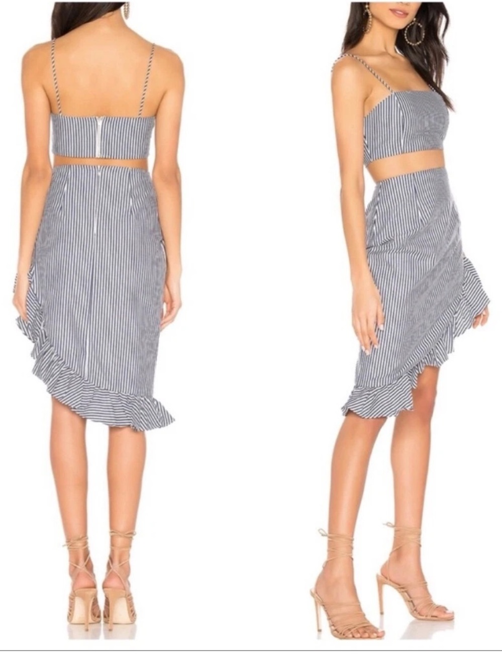Superdown Della Ruffle Midi Skirt Set